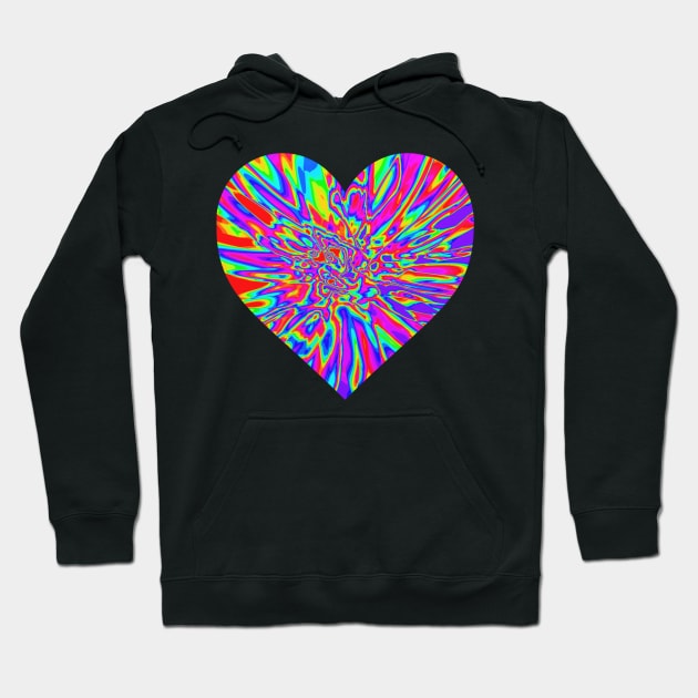 Warped Textured Rainbow Digital Painting I Hoodie by Velvet Earth